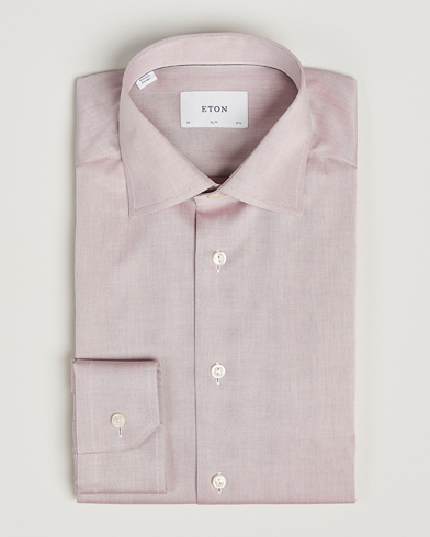 Eton Slim Fit Signature Twill Shirt Brown – Marrón