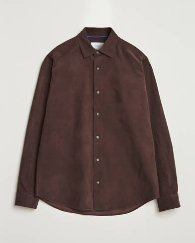 Eton Casual Fit Corduroy Shirt Dark Brown – Marrón