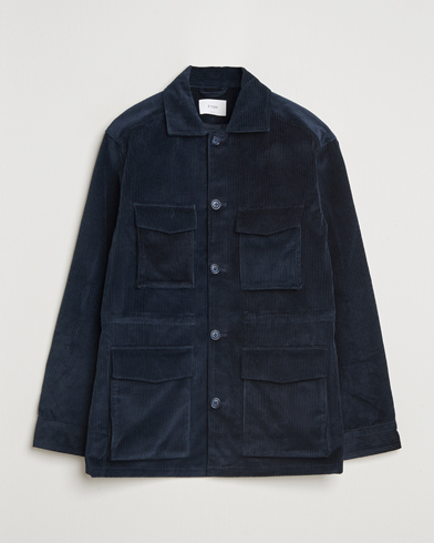 Eton Corduroy Field Jacket Navy – Azul