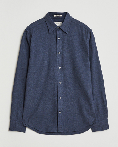 GANT Regular Fit Flannel Shirt Dark Indigo Melange – Azul