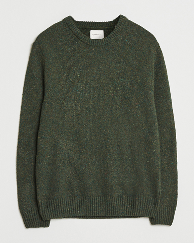 GANT Neps Wool Crew Neck Country Green – Verde