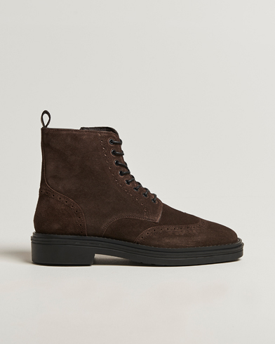 GANT Boggar Suede Brouge Boot Espresso Brown – Marrón