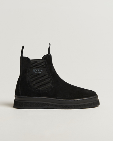 GANT Blistown Shearling Suede Chelsea Boot Black – Negro