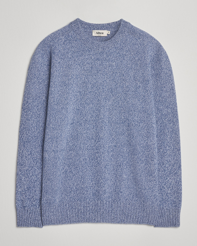 Altea Wool/Cashmere Crew Neck Sweater Light Blue Melange – Azul