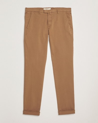 Briglia 1949 Slim Fit Cotton Stretch Chino Mid Brown – Marrón