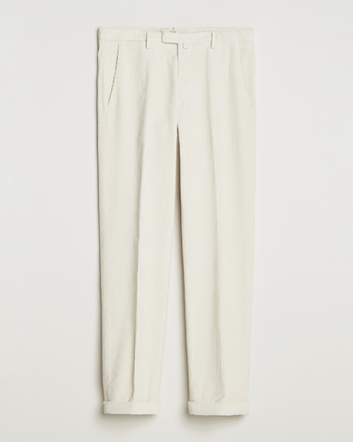 Briglia 1949 Slim Fit Corduroy Trousers Off White – Blanco