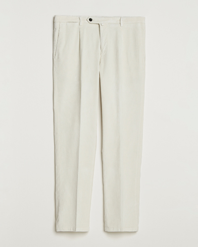 Briglia 1949 Easy Fit Corduroy Trousers Off White – Blanco