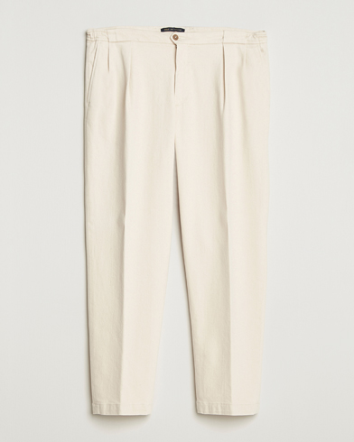 Briglia 1949 Portobello Loose Fit Cotton Trousers Ecru – Blanco