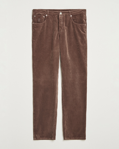 Brunello Cucinelli Leisure Fit Corduroy 5-Pocket Pants Taupe – Marrón