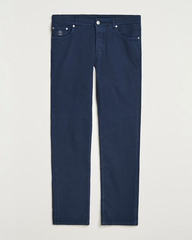 Brunello Cucinelli Slim Fit Bull Denim Pants Navy – Azul