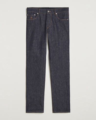 Brunello Cucinelli Traditional Fit Jeans Dark Indigo – Azul