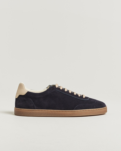 Brunello Cucinelli Classic Sneakers Navy Suede – Azul