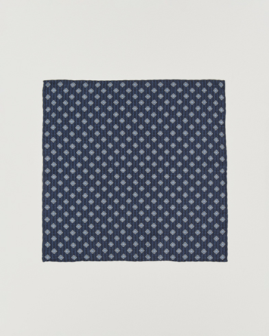 Brunello Cucinelli Printed Silk Pocket Square Navy – Azul