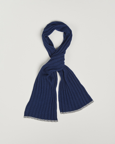Brunello Cucinelli Wool/Cashmere Scarf Navy – Azul