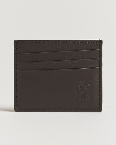 Brunello Cucinelli Leather Cardholder Dark Brown Calf – Marrón