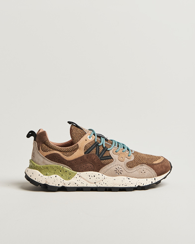 Flower Mountain Yamano 3 Suede/Tweed Wool Sneaker Brown – Marrón