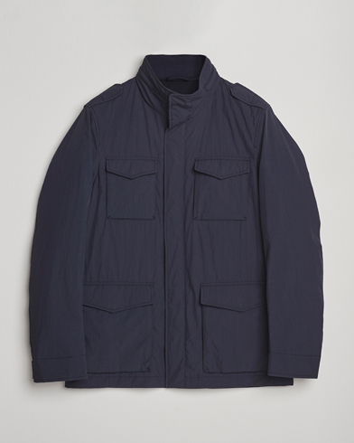Herno Soft Nylon Field Jacket Navy – Azul