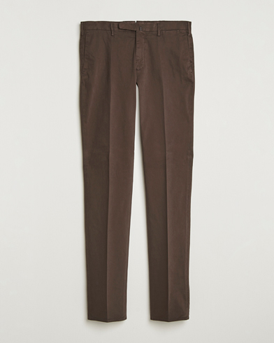 Incotex Slim Fit Cotton Stretch Chinos Dark Brown – Marrón