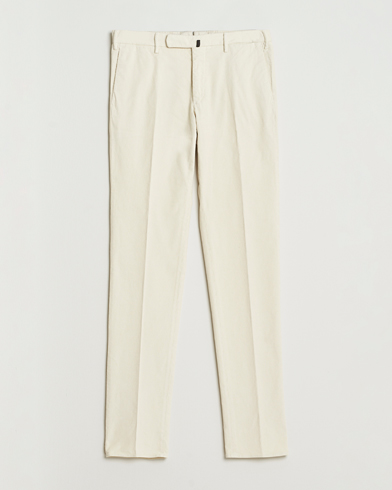 Incotex Slim Fit Baby Corduroy Trousers Off White – Blanco