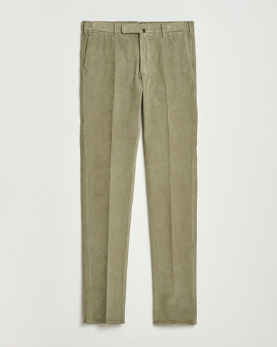 Incotex Slim Fit Baby Corduroy Trousers Sage – Verde