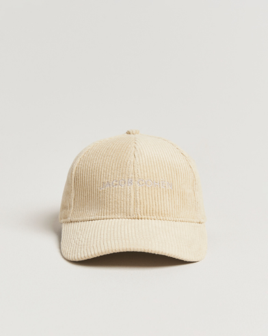 Jacob Cohën Corduroy Logo Cap Creme – Blanco