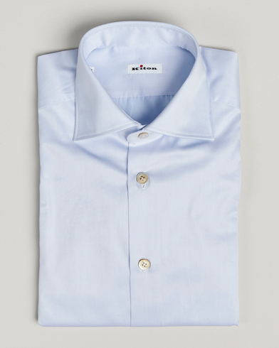 Kiton Cotton Dress Shirt Light Blue – Azul