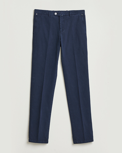 Kiton Cotton/Cashmere Trousers Navy – Azul