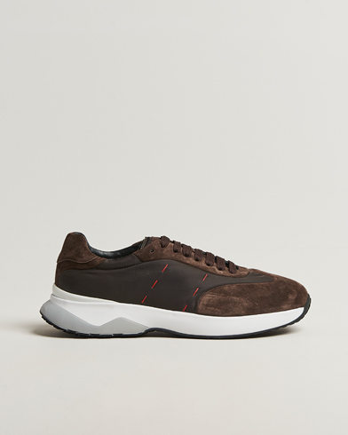 Kiton Luxury Running Sneakers Dark Brown Suede – Marrón