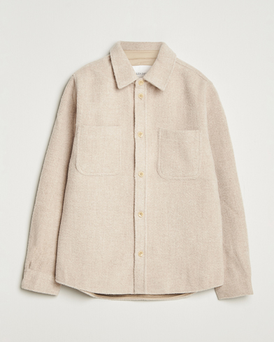 LES DEUX Lennon Bouclé Overshirt Ivory – Blanco