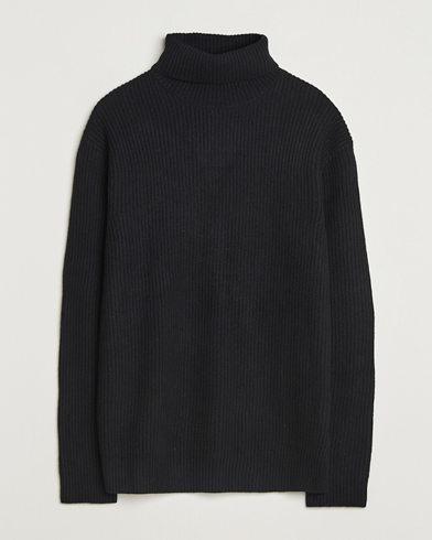 LES DEUX Eddie Wool Rib Rollneck Black – Negro