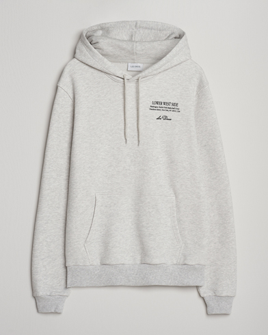 LES DEUX West Side Hoodie Snow Melange – Gris