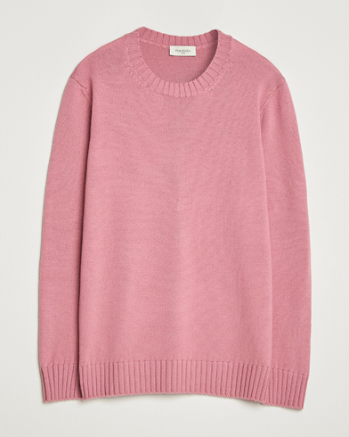 Piacenza Cashmere Brushed Wool Crew Neck Pink – Rosa