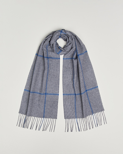 Piacenza Cashmere Cashmere/Silk Overcheck Scarf Light Grey – Gris
