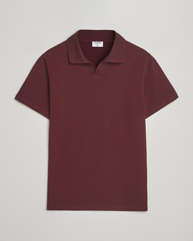 Filippa K Soft Lycra Polo T-Shirt Burgundy – Rojo