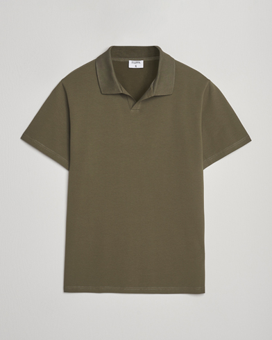 Filippa K Soft Lycra Polo T-Shirt Dark Olive – Verde