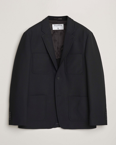 Filippa K Riley Wool Workwear Blazer Black – Negro
