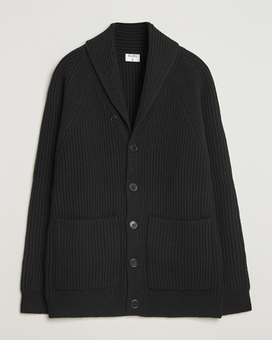 Filippa K Wool Shawl Collar Cardigan Black – Negro