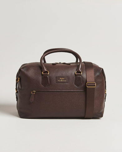 Polo Ralph Lauren Pebble Leather Duffle Bag Dark Brown – Marrón