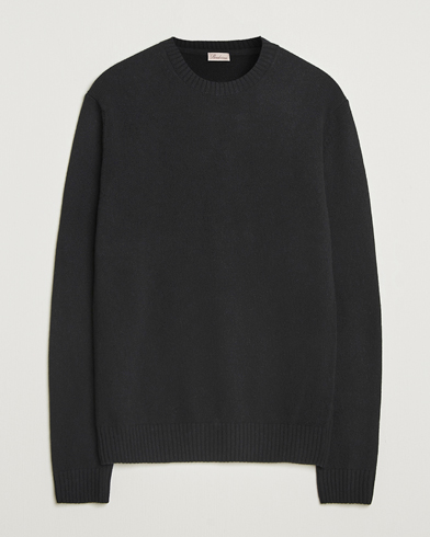 Stenströms Brushed Merino Crew Neck Black – Negro