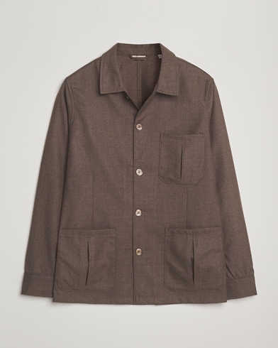 Stenströms Wool Overshirt Brown – Marrón