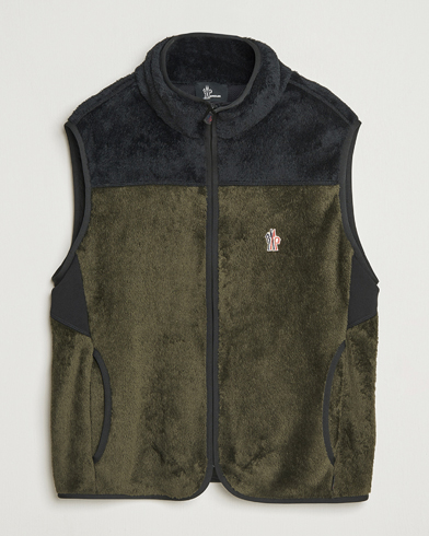 Moncler Grenoble Insulated Fleece Vest Forest Green – Verde