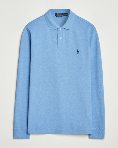 Polo Ralph Lauren Custom Slim Fit Long Sleeve Polo Soft Royal Heather