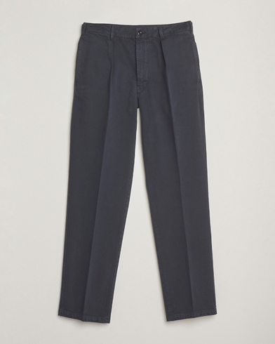 Drake's MKI Heavy Cotton Twill Trousers Navy – Azul