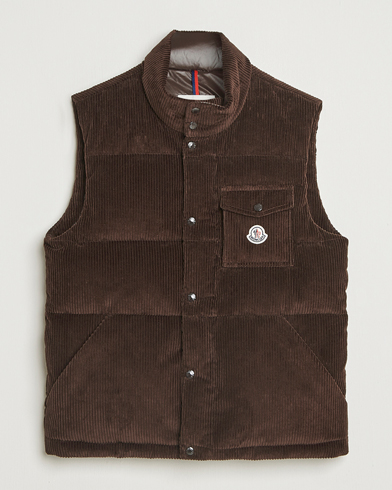Moncler Agen Corduroy Vest Brown – Marrón