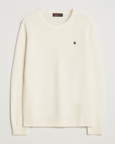 Morris Hertford Lambswool Merino Crew Neck Off White – Blanco