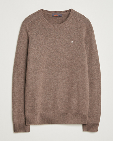 Morris Hertford Lambswool Merino Crew Neck Brown – Marrón