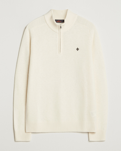 Morris Hertford Lambswool Merino Half Zip Off White – Blanco