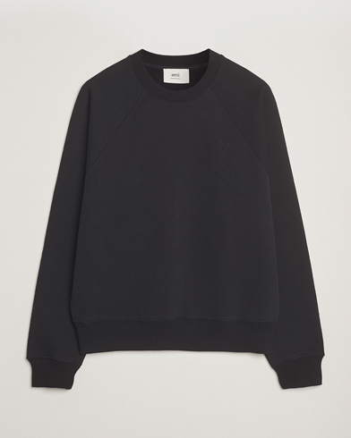 AMI Tonal Heart Logo Sweatshirt Black – Negro