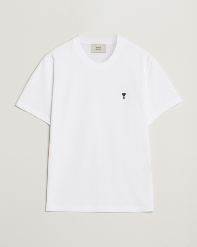 AMI Contrast Heart Logo T-Shirt White – Blanco