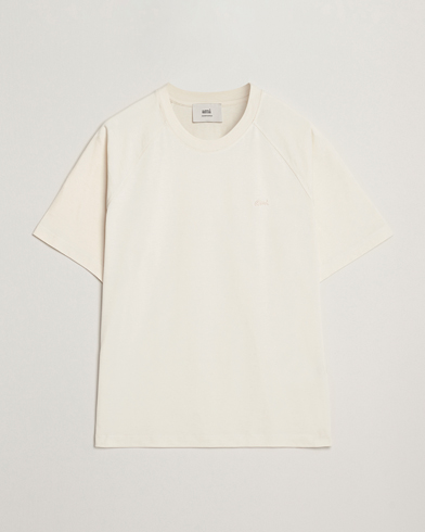 AMI Signature Logo T-Shirt Ivory – Blanco